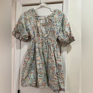 MARBLE Floral Kids Dress - Multicolor
